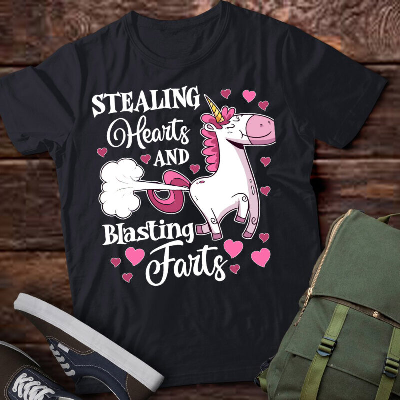 Stealing Hearts And Blasting Farts Funny Unicorn Toddler T-Shirt ltsp