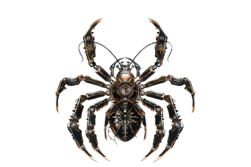 Steampunk Halloween spider