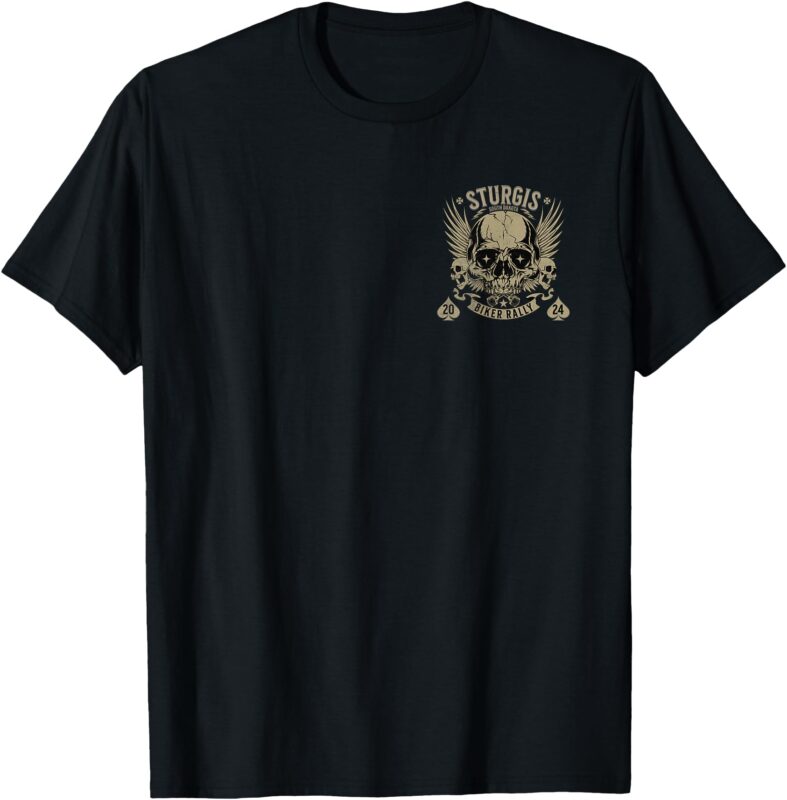 Sturgis USA 2024 Skull South Dakota Biker T-Shirt