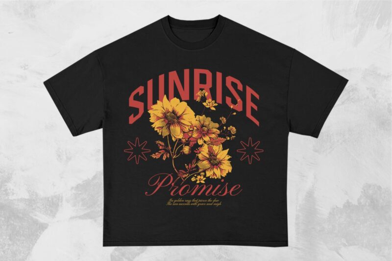 Flower Good Vibe T-shirt Design Bundle