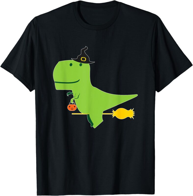 T-Rex Witch Funny Tyrannosaurus Dinosaur Halloween Costume T-Shirt