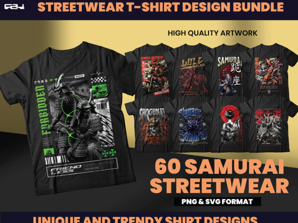 60 japanese designs bundles, t-shirt design bundle, samurai designs, samurai geisha, ninja designs, graphics tees design, ronin, dtf, dtg