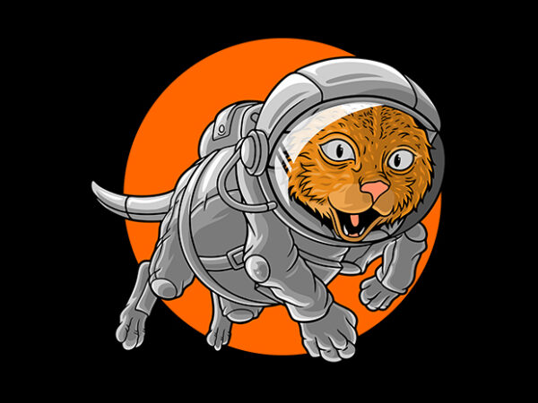 Astronaut cat – space cat t shirt vector