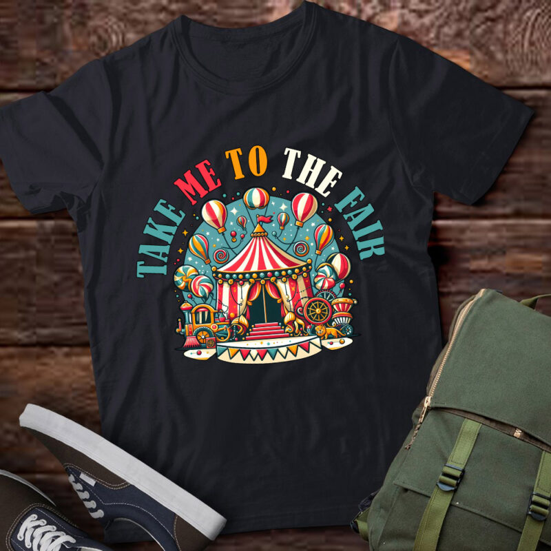 Take Me To The State And County Fairs Ferris Wheel Pop Corn T-Shirt ltsp