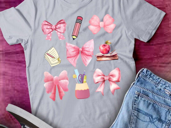 Teacher coquette pink bow back to school appreciation gift lts-d t shirt designs for sale