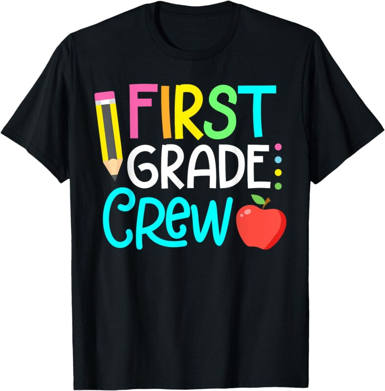 Team 1st Grade Crew Back To School 1st Grade Teacher Kids T-Shirt