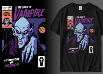 The Curse of Vampire t shirt designs for sale