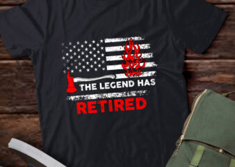 The Legend Has Retired Firefighter Retirement Thin Red Line Gift lts-d