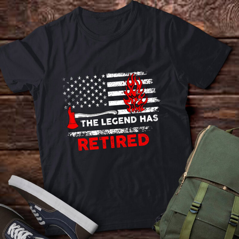 The Legend Has Retired Firefighter Retirement Thin Red Line Gift lts-d