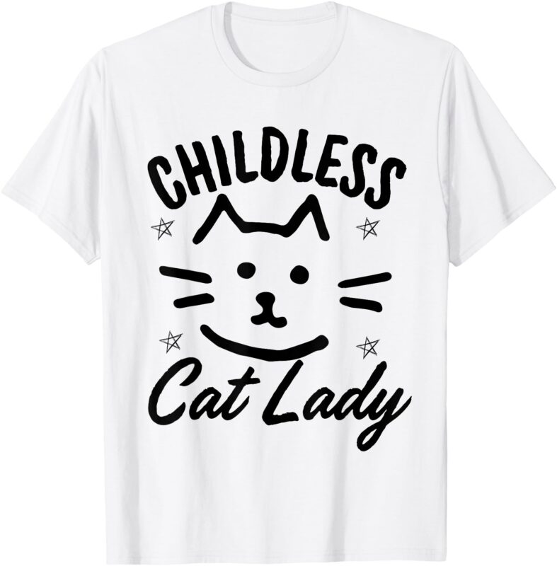 This Childless Cat Lady, Hand Draw Ladies cat lovers T-Shirt