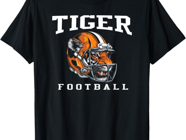 Tiger football cool tiger mascot football design t-shirt