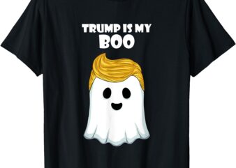 Trump 2024 Hair Funny Ghost Halloween Boo T-Shirt