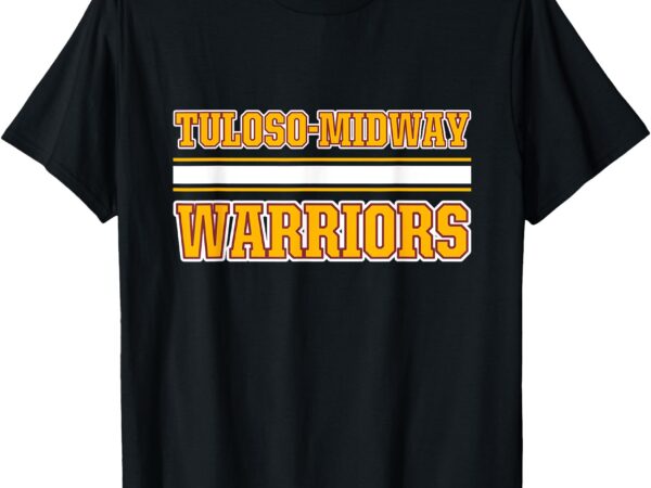 Tuloso-midway warriors horizontal stripes t-shirt