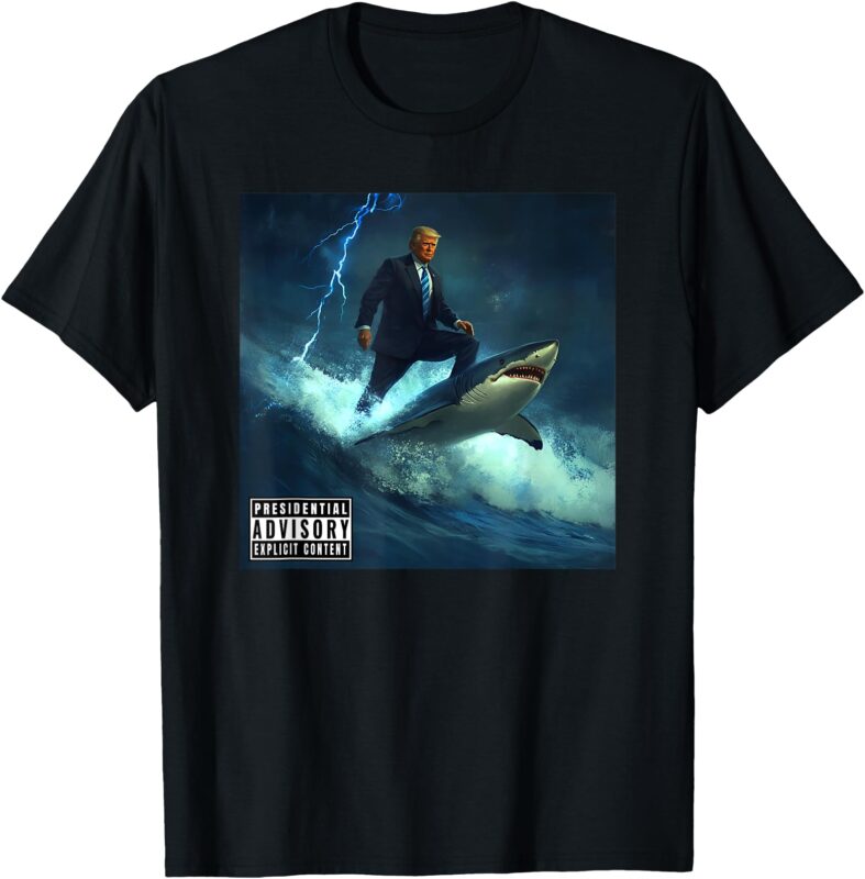 Unique President Donald Trump Surfing On A Shark Trump Epic T-Shirt