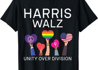 Unity Over Division Harris Walz For President 2024 T-Shirt