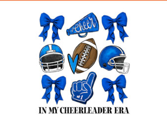 Cheer In My Cheerleader Era Cheer Coquette Football PNG