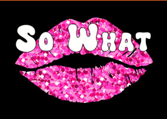 Retro I So What Funny Tee Pink Colors Tour PNG