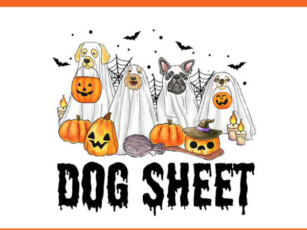 Dog sheet halloween png t shirt vector illustration