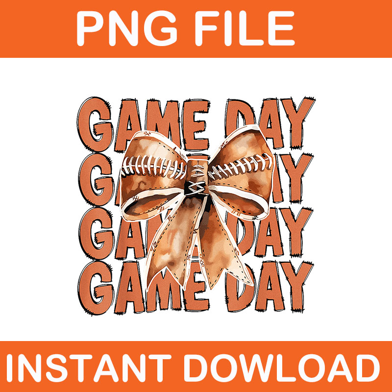 Vintage Football Touchdown Season Game Day Coquette Cheer PNG, Game Day Coquette Cheer Football PNG