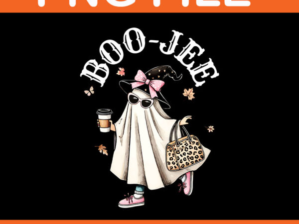 Cute boo jee ghost halloween leopard png, boo-jee ghost coffee png t shirt vector file