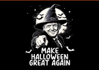 Make Halloween Great Again Trump Witch PNG t shirt designs for sale