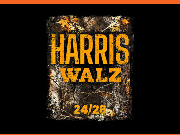 Harris waltz camo signal orange png graphic t shirt