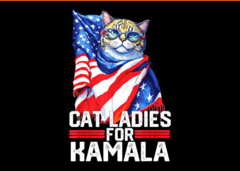 Cat Ladies For Kamala 2024 PNG