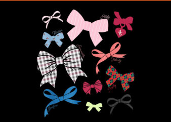 American Girl Iconic Hair Bows PNG t shirt vector