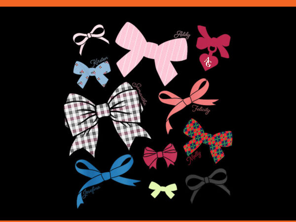 American girl iconic hair bows png t shirt vector