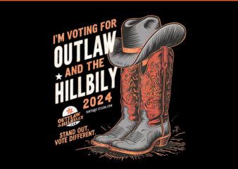 I’m Voting For the Outlaw and the Hillbilly 2024 PNG t shirt design for sale