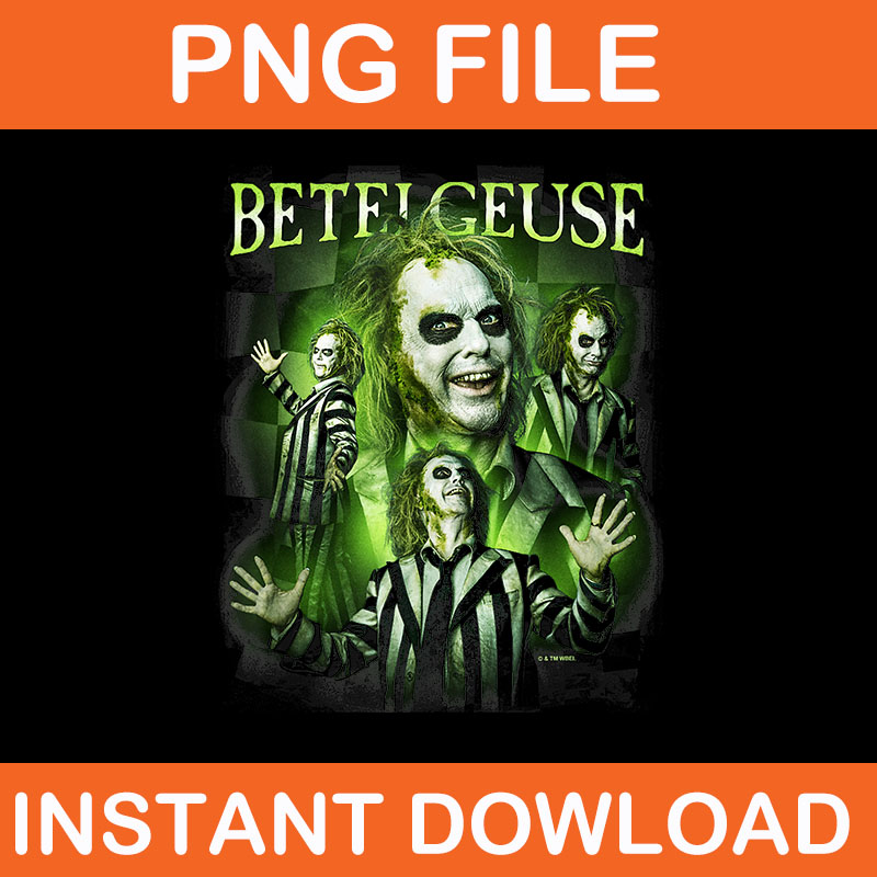 Beetlejuice Betelgeuse Many Poses Collage Retro PNG