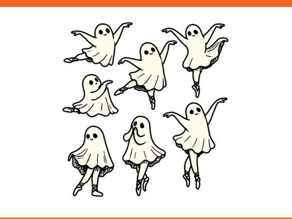 Ballet ghost dancer svg, ballet dancer spooky teacher halloween svg t shirt template