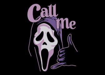 Call Me Ghost Halloween SVG, Pink Ghost Halloween SVG