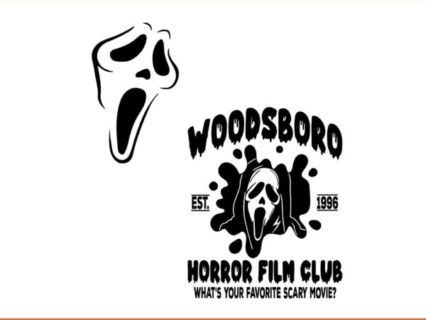 Woodsboro horror film club svg t shirt design for sale