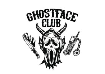 Ghost Face Club Halloween SVG t shirt design template