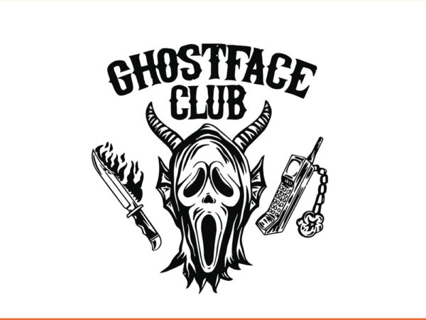 Ghost face club halloween svg t shirt design template