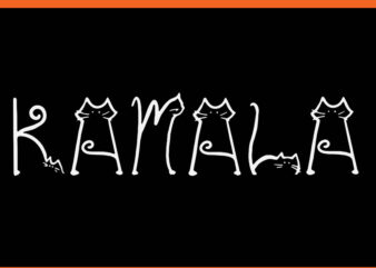 Kamala Harris Cat Lettering Positive SVG, Kamala Harris Cat SVG, Womens kamala cute cat typography svg