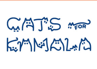 Kamala Cat Letter Font Design SVG, Cat For Kamala SVG