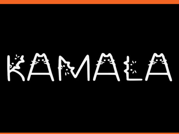 Kamala cat letter font design svg, cat for kamala svg, cat kamala svg