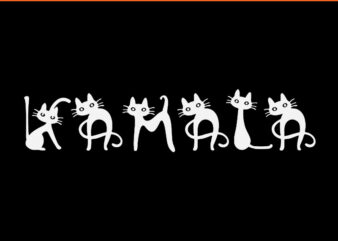 Kamala Cat Letter Font Design SVG, Cat For Kamala SVG, Cat Kamala SVG