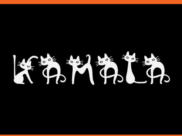 Kamala cat letter font design svg, cat for kamala svg, cat kamala svg