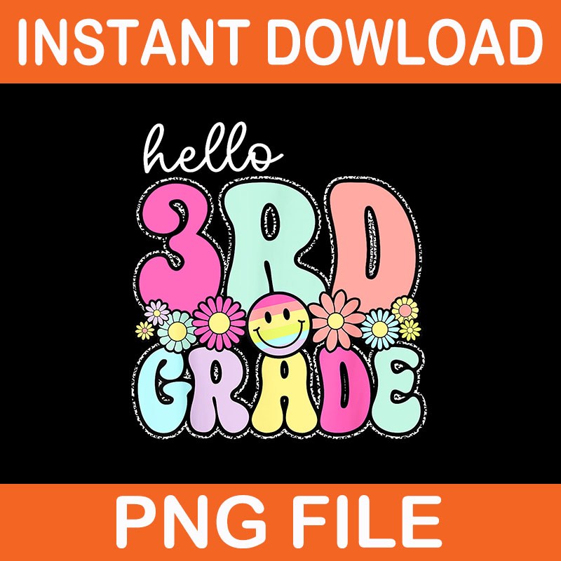 Hello 3RD Grade PNG, Back To School PNG