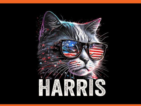 Kamala harris for president 2024 png, cat kamala harris png t shirt vector art