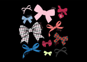 American Girl Iconic Hair Bows PNG t shirt vector