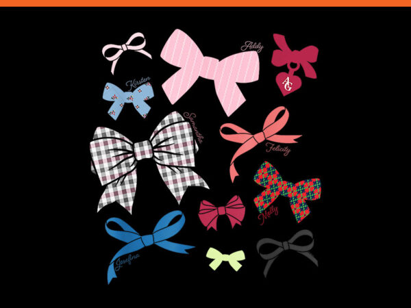 American girl iconic hair bows png t shirt vector