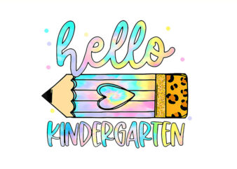 Hello Kindergarten PNG graphic t shirt