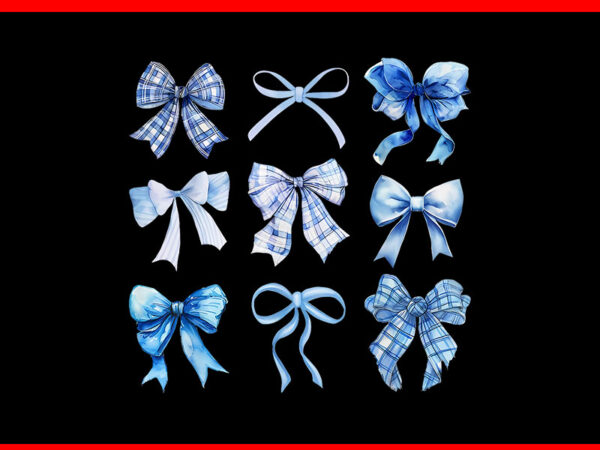 Blue bow and ribbon cute graphic png