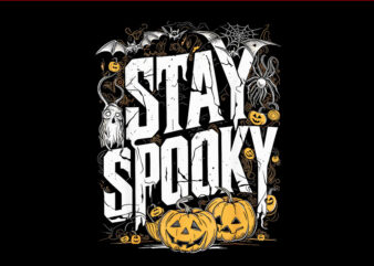 Stay Spooky Halloween PNG t shirt template vector