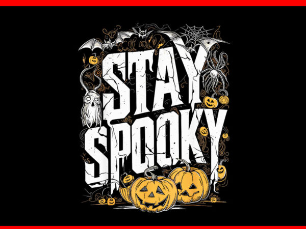 Stay spooky halloween png t shirt template vector