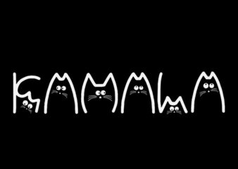 Kamala Cat Letter Font Design PNG, Kamala harris cat lettering positive PNG, kamala harris cat PNG